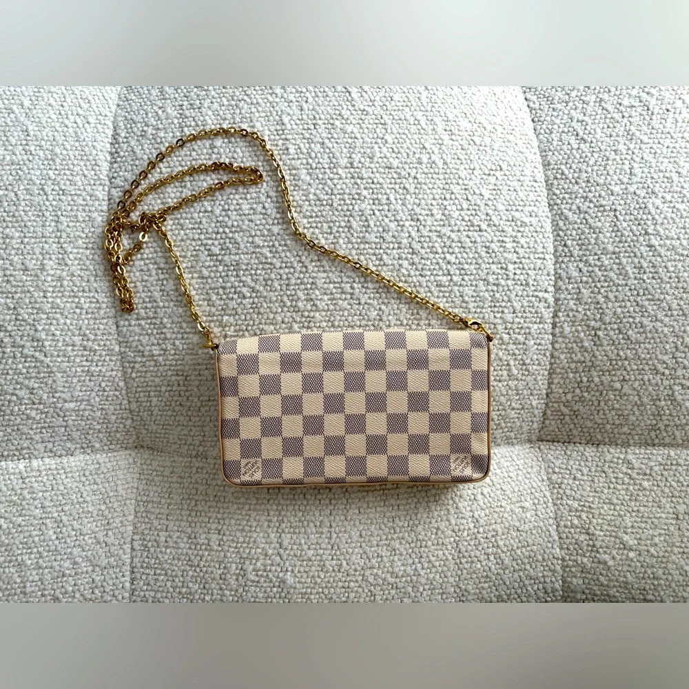 Louis Vuitton Pochette Felicie in Damier Azur Canvas, Great Condition! - Picture 8 of 14